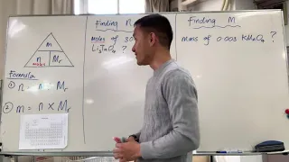 Finding mol n and mass m using Mr