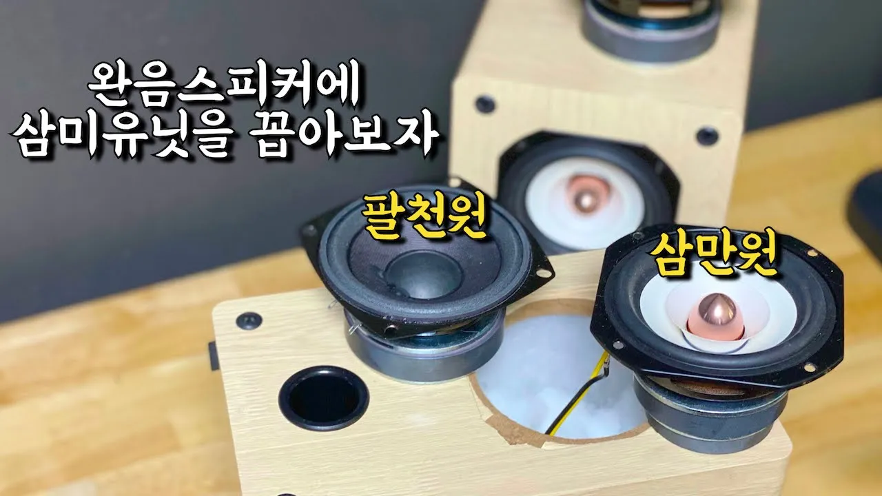완음 풀레인지에 8000원짜리 삼미 스피커유닛을 꼽아보자