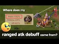 Evony My current ranged debuff - 1562 and where they come from T1 trap f2p