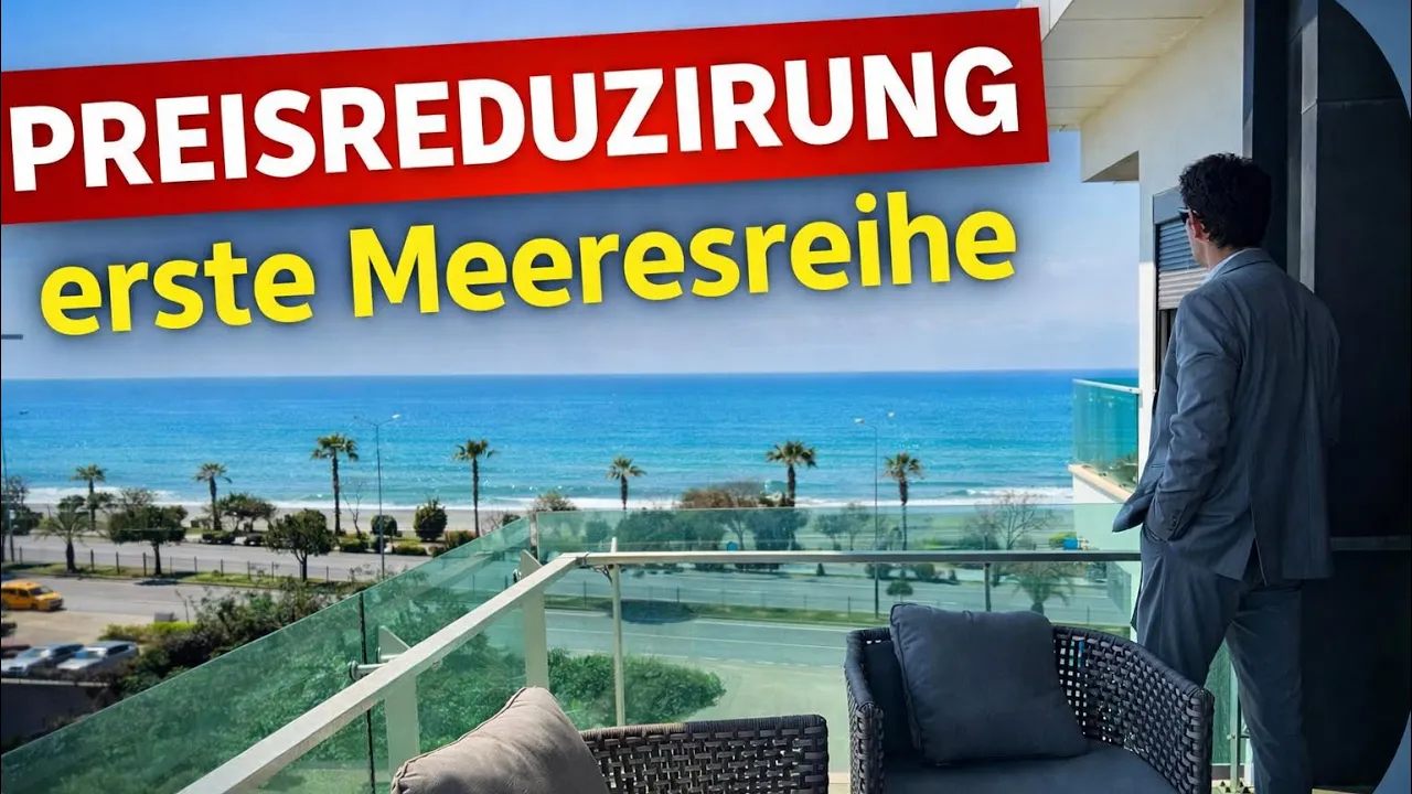 Beachfront 5-Bedroom Duplex Apartment in Kestel with sea view and beachfront location