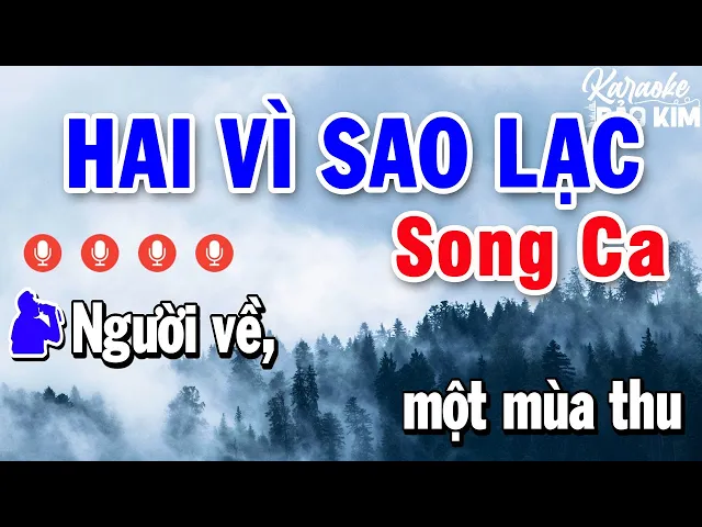 Karaoke Hai Vì Sao Lạc Song Ca Nhạc Sống | Karaoke Bảo Kim
