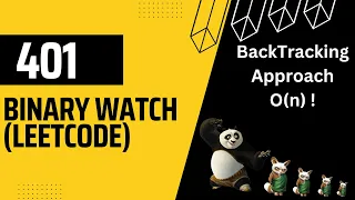Binary Watch LeetCode 401 Backtracking