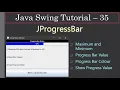 JProgressBar - Bar Color Progress Label Part 1 Intro Swing Tutorial