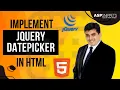 Implement jQuery DatePicker in HTML