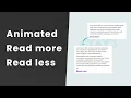 Animated Read More Read Less Button in React