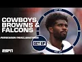 NFL PRESEASON PROCLAMATIONS on the Cowboys defense Browns QBs the Falcons problems Get Up