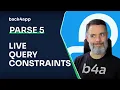 Parse 5 - Live Query Constraints