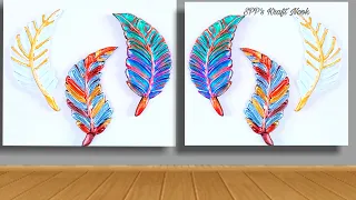 Metal look leaf wall decor leaf wall interior craft