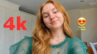 4K Yoga Micro Bikini Try On Haul Transparent Lingerie See-through Dresses with me