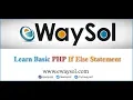 PHP if condition with else statement PHP tutorials eWaySol