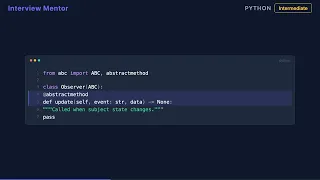 Observer Pattern in Python Interview Answer