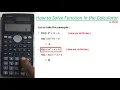 How to solve Function in Calculator I Casio fx991MS I The Calculator King