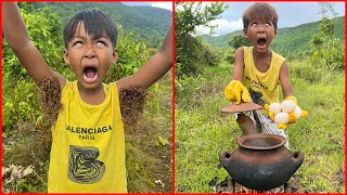 Survival Skills: SMART idea and USEFUL with single mom in forest #bushcraft #camping #outdoors #idea