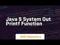 java s system out printf function