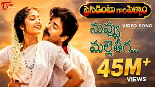 president gari pellam songs nuvvu malleteega nagarjuna meena teluguone
