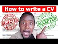 How to write a cv in 2026 - CV format for Job Application