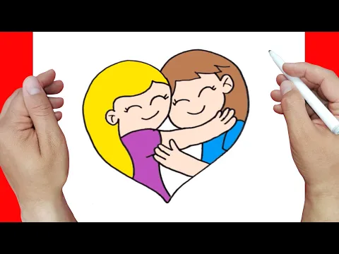 Download MP3 Como dibujar dos amigas en un corazon para el dia del amor y la amistad