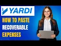 Yardi Voyager Recovery Budget Paste Tutorial