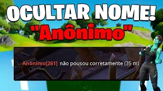 NOME ANÔNIMO NO FORTNITE!!! - Como ATIVAR Modo ANÔNIMO no FORTNITE!
