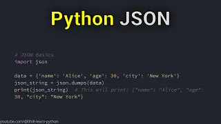 Working with JSON in Python Encoding and Decoding