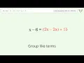 Solve 5x-2 x 3 2x 15 Linear Equation Solution Tiger Algebra