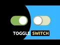 Awesome Toggle Switch Button Using Only HTML CSS