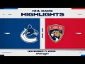 NHL Highlights | Panthers vs. Canucks - November 17, 2025