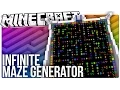 Minecraft INFINITE MAZE GENERATOR aMAZEing Minecraft Light Mazes