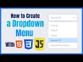 How To Create a DropdownList using HTML CSS And JavaScript