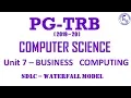 PG TRB CS 2019-20 UNIT 7 BUSINESS COMPUTING SDLC-WATERFALL MODEL