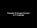 Example of strcpy Function in C Language