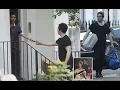 PICTURED The moment Jenna Coleman hands back her keys to ex-fiance Tom Hughes as they split four