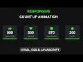 How to Create Responsive Number Counting Animation Using Html Css JavaScript Count Up Animation