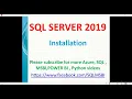 SQL 2019 Tutorials SQL 2019 Installation download sql 2019 how to install sql server 2019