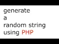 PHP function that generates a random string of characters substr str - shuffle htmlentities