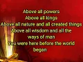 Download Lagu Above all/You are my King Lyrics | Caleb \u0026 Kelsey