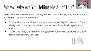 Trade Agreements Act Training For MAS Vendors 