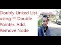 doubly linked list using double pointer
