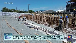 Obras da Ponte Anêmonas avançam em Joinville com novas etapas de construção