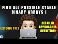 Find All Possible Stable Binary Arrays I 2 Approaches Detailed Intuition Leetcode 3129 MIK