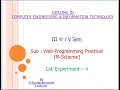 Diploma Web Programming Practical Lab Ex - 4