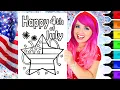 Coloring Happy 4th of July Coloring Page Prismacolor Paint Markers