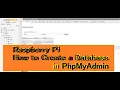 Raspberry Pi - How to Create database