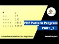 Pattern program in php part-1