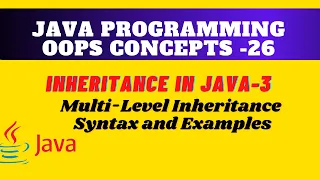 Multi Level Inheritance in Java Inheritance in Java Sample code and examples