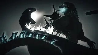 godzilla minus one vs godzilla mushroom cloud animation 