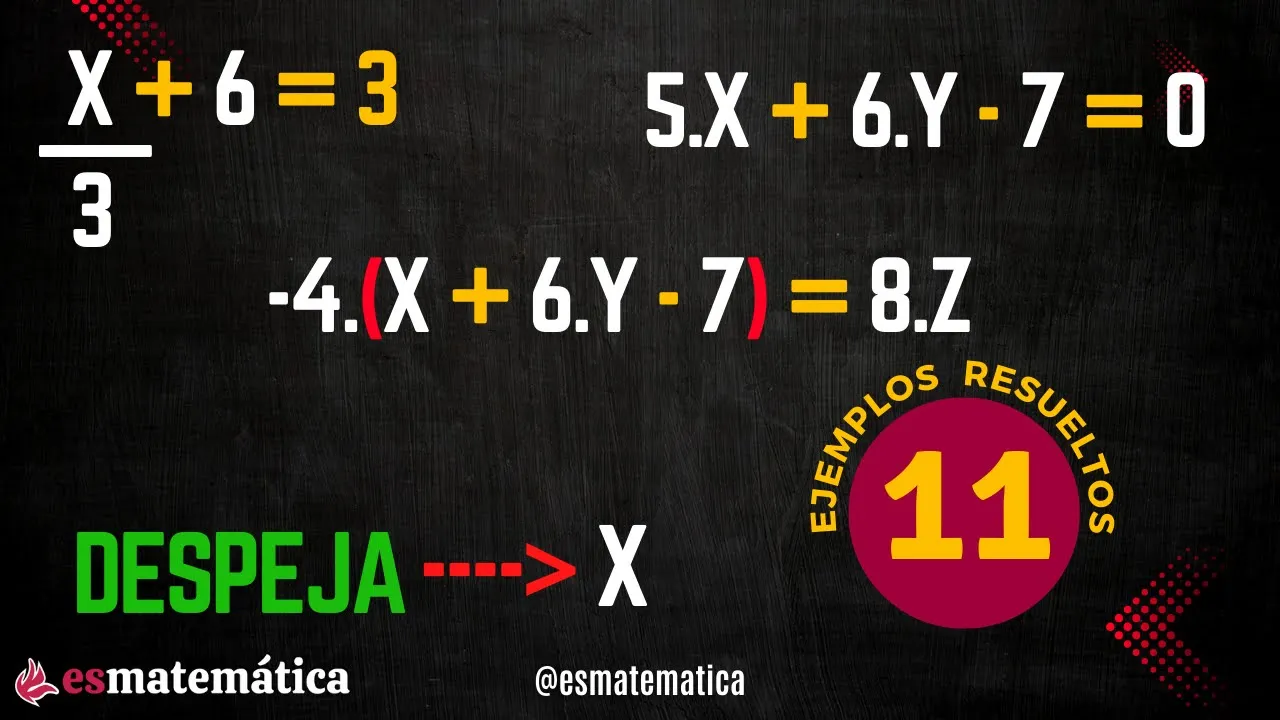 Despeje de ecuaciones y/o fórmulas #1 | 11 Ejemplos resueltos | paso a paso