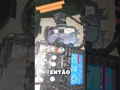 Baterias 12V do BYD Mini Debaixo do Banco #byddolphin #byd #carro