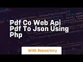 Pdf co web api pdf to json using php