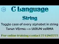 c program to convert string in toggle case